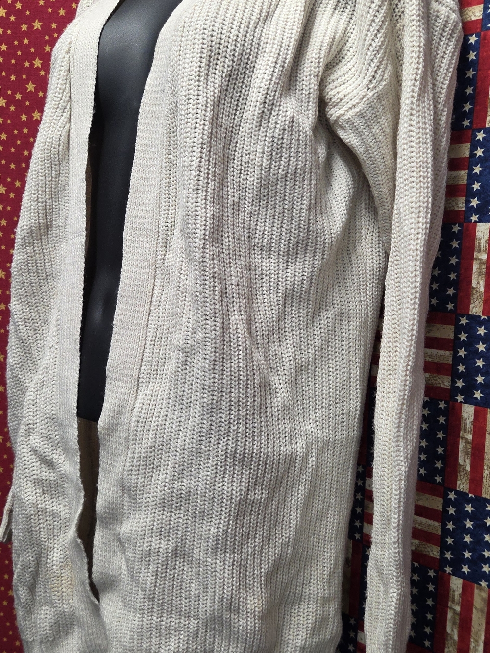 **Chesley Cream Lace-Up Ribbed Knit Top** - Picture 6 of 6